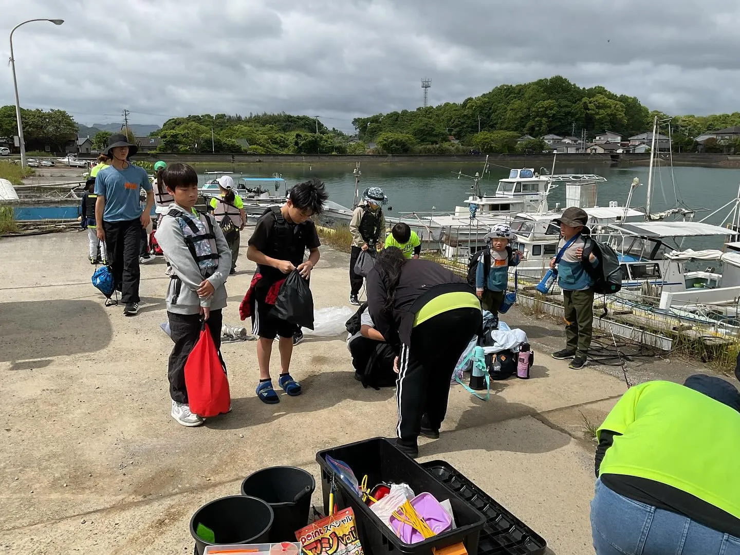 本日子供たちの釣り大会です。