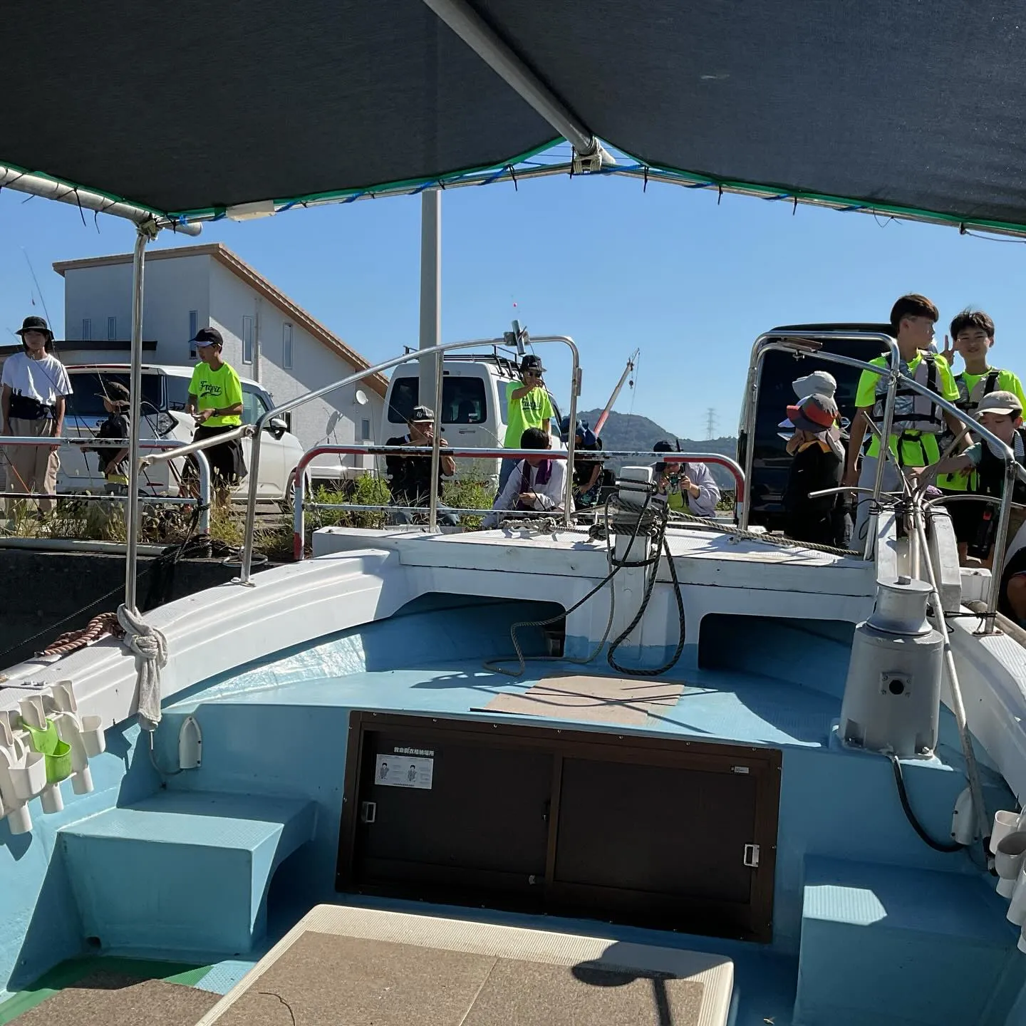 今日は毎年恒例の子供達の釣り大会です😃頑張って釣ってください...